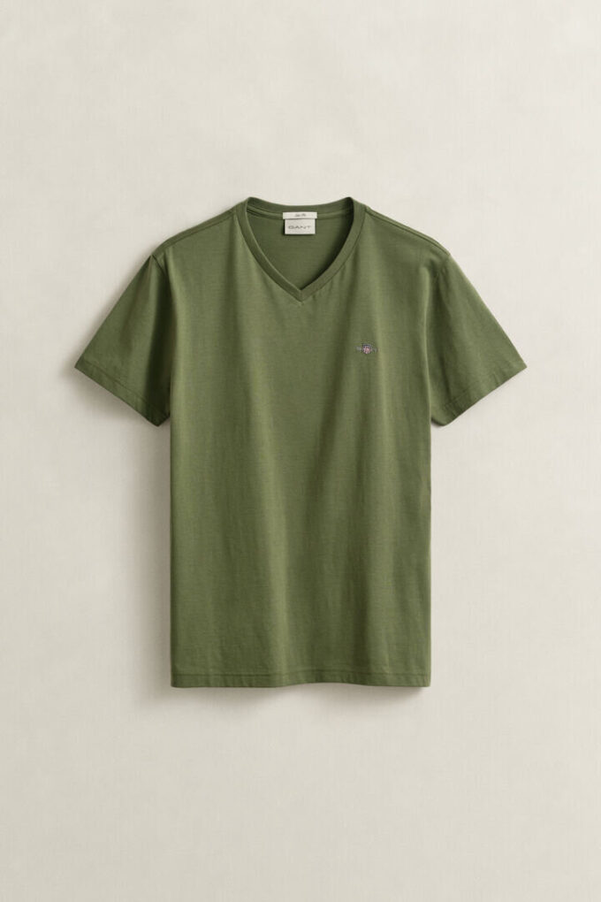 Slim Fit Shield V-Neck T-Shirt
