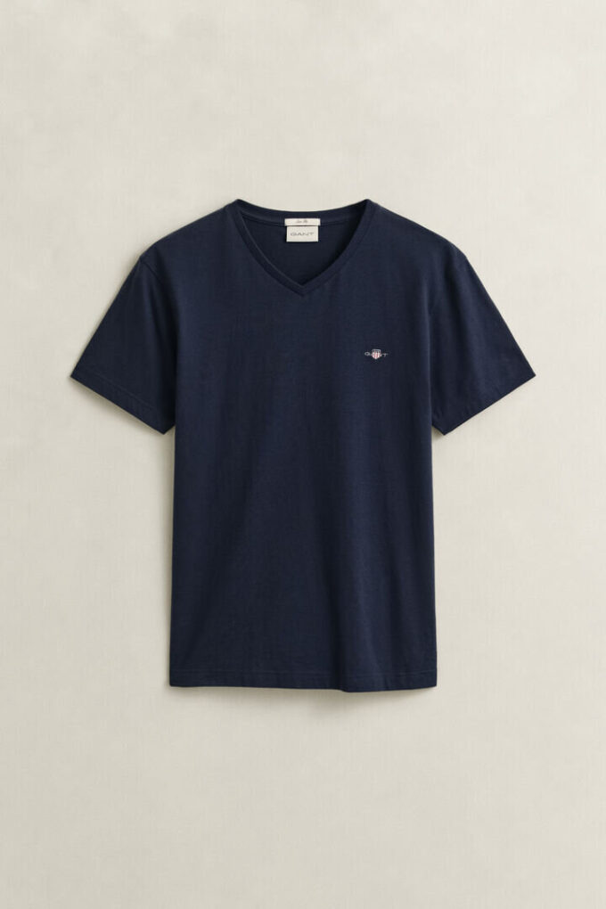 Slim Fit Shield V-Neck T-Shirt