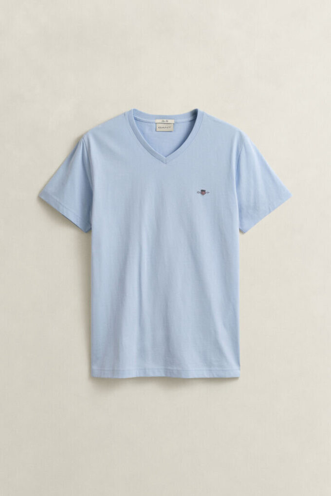Slim Fit Shield V-Neck T-Shirt