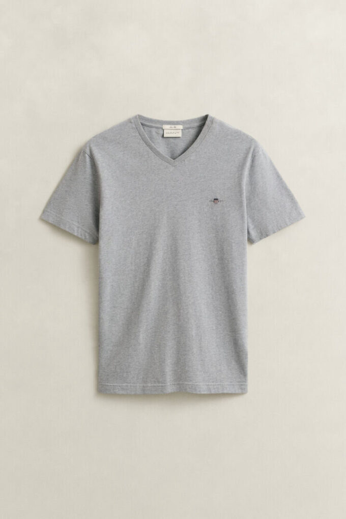 Slim Fit Shield V-Neck T-Shirt