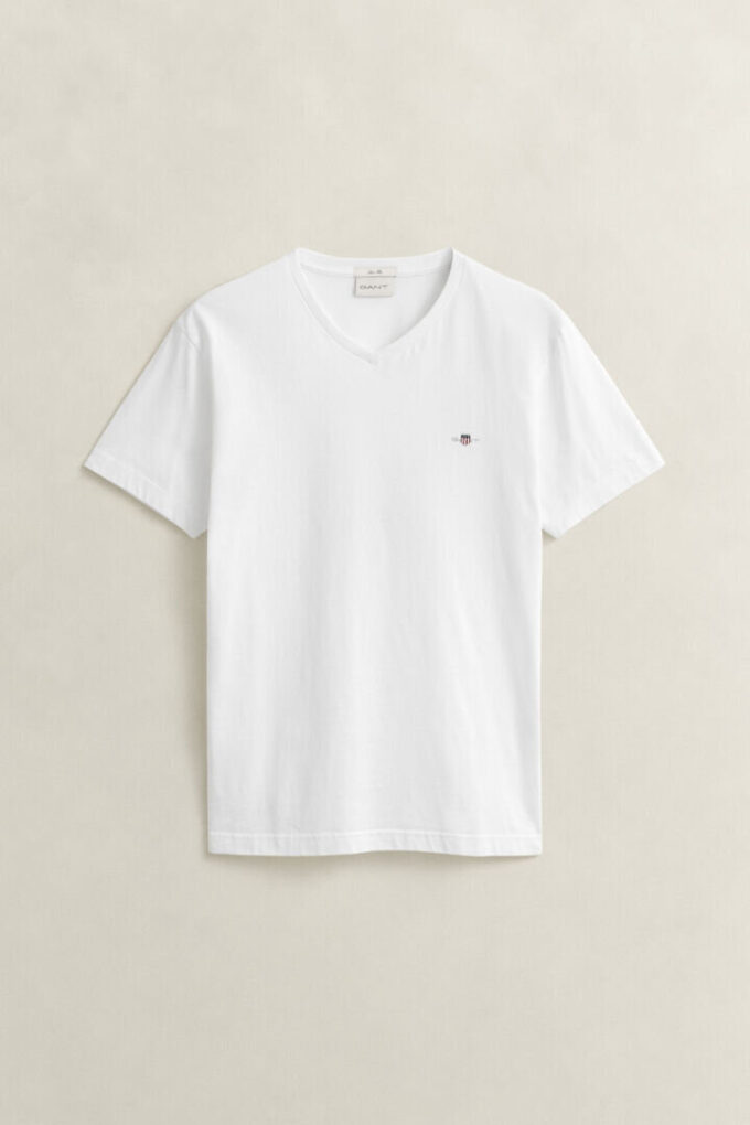Slim Fit Shield V-Neck T-Shirt