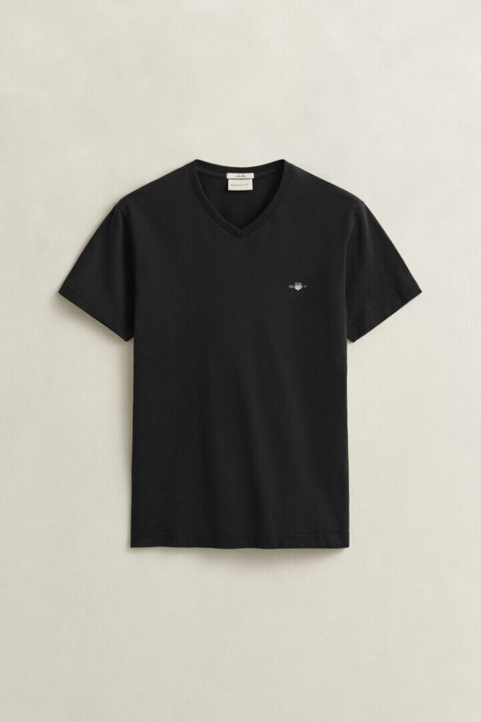 Slim Fit Shield V-Neck T-Shirt