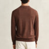 Slub Cotton Blend Polo Sweater