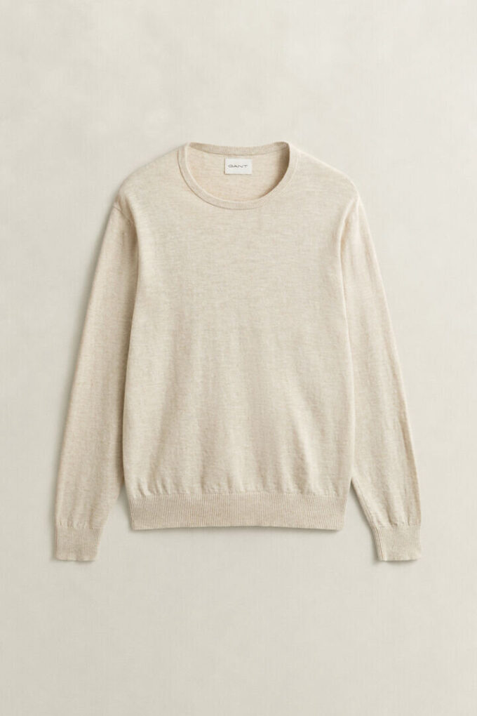 Slub Cotton Blend Sweater