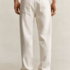 Straight Fit Ecru Jeans
