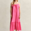 Strappy Silk Midi Dress