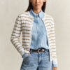 Striped Cable Knit Cardigan