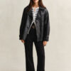 Striped Cable Knit Cardigan