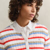 Striped Cable Knit Cardigan