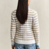 Striped Cable Knit Cardigan