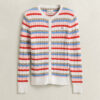 Striped Cable Knit Cardigan