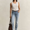 Striped Cable Knit Tank Top