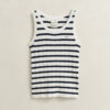 Striped Cable Knit Tank Top