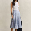 Striped Cotton Midi Skirt