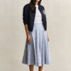 Striped Cotton Midi Skirt