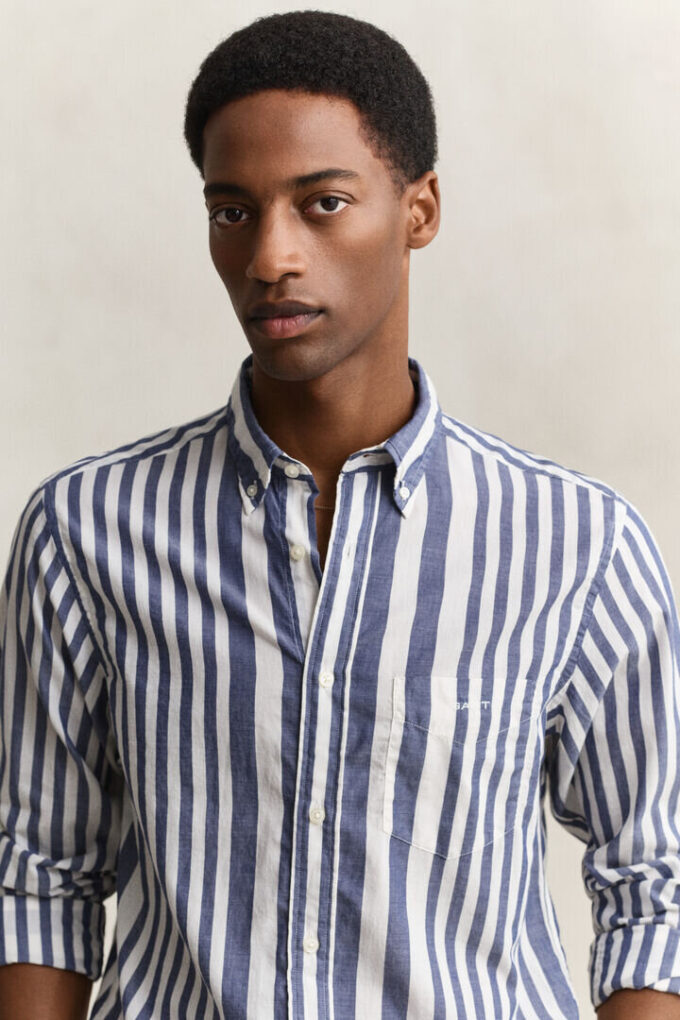 Striped Cotton Voile Shirt