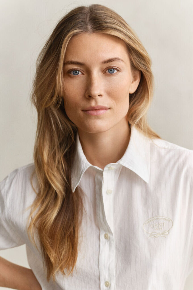 Striped Embroidered Shirt
