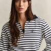 Striped Half-Zip Sweatshirt