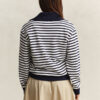 Striped Half-Zip Sweatshirt