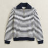 Striped Half-Zip Sweatshirt