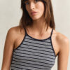 Striped Halterneck Tank Top