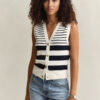 Striped Knit Vest