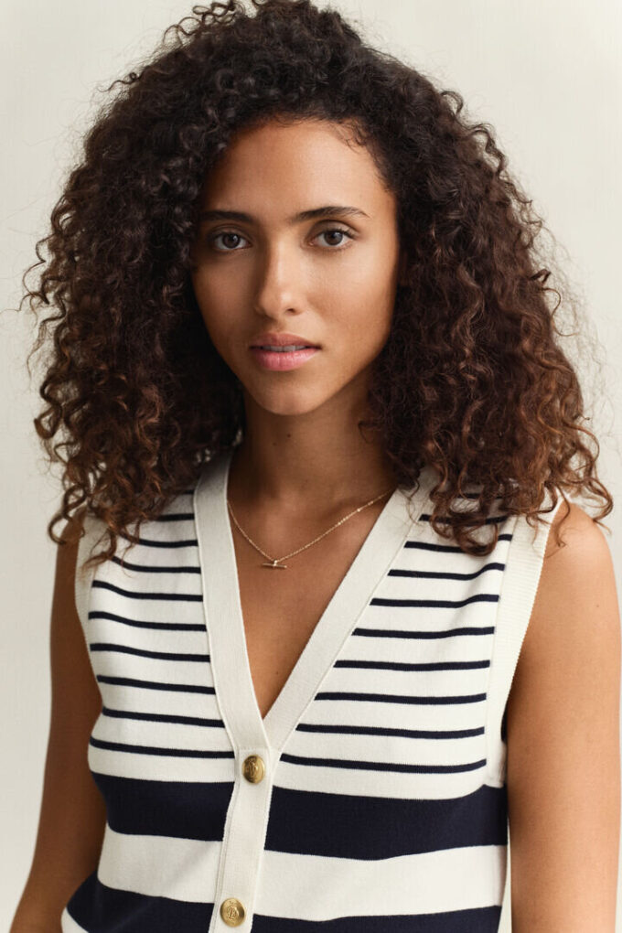 Striped Knit Vest