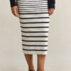 Striped Knitted Pencil Skirt