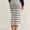 Striped Knitted Pencil Skirt
