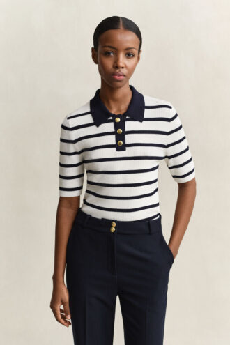 Striped Knitted Rugger