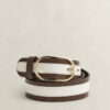 Striped Leather Belt