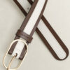 Striped Leather Belt