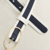 Striped Leather Belt
