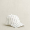 Striped Linen Blend Cap