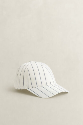 Striped Linen Blend Cap