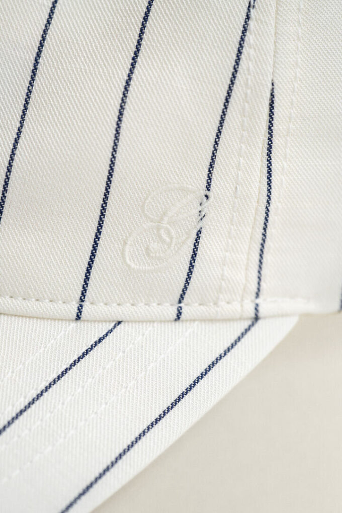 Striped Linen Blend Cap