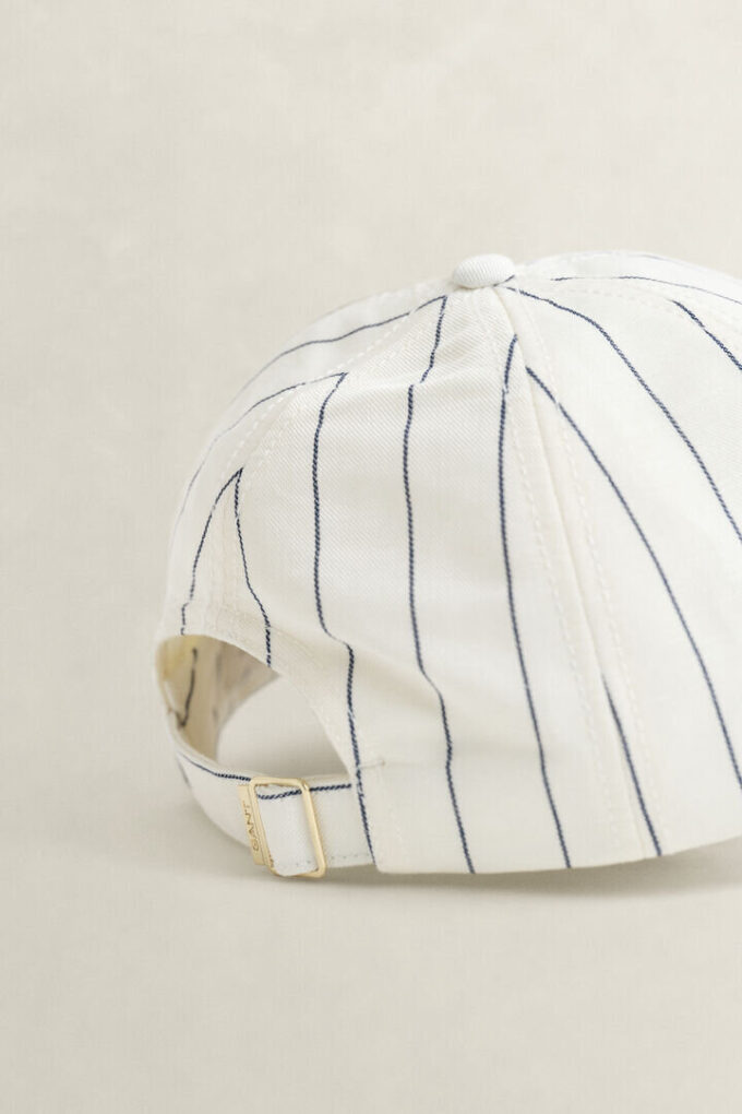 Striped Linen Blend Cap