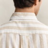 Striped Linen Blend Short Sleeve Shirt
