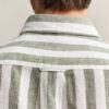 Striped Linen Blend Short Sleeve Shirt