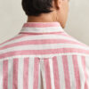 Striped Linen Blend Short Sleeve Shirt