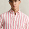 Striped Linen Blend Short Sleeve Shirt