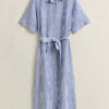 Striped Linen Shirt Dress