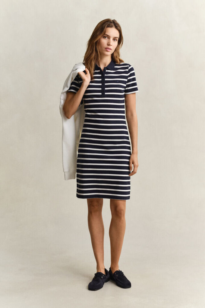 Striped Piqua Polo Dress