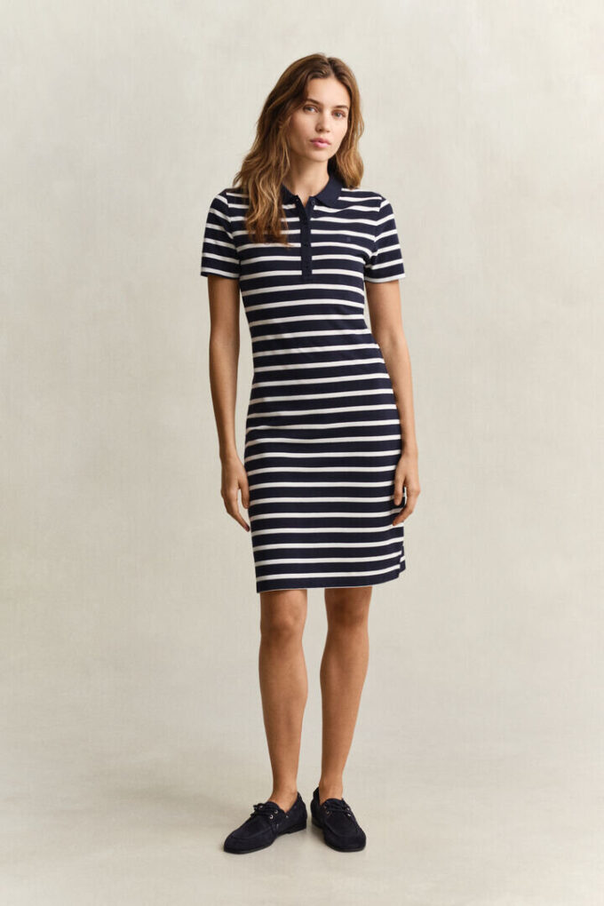 Striped Piqua Polo Dress