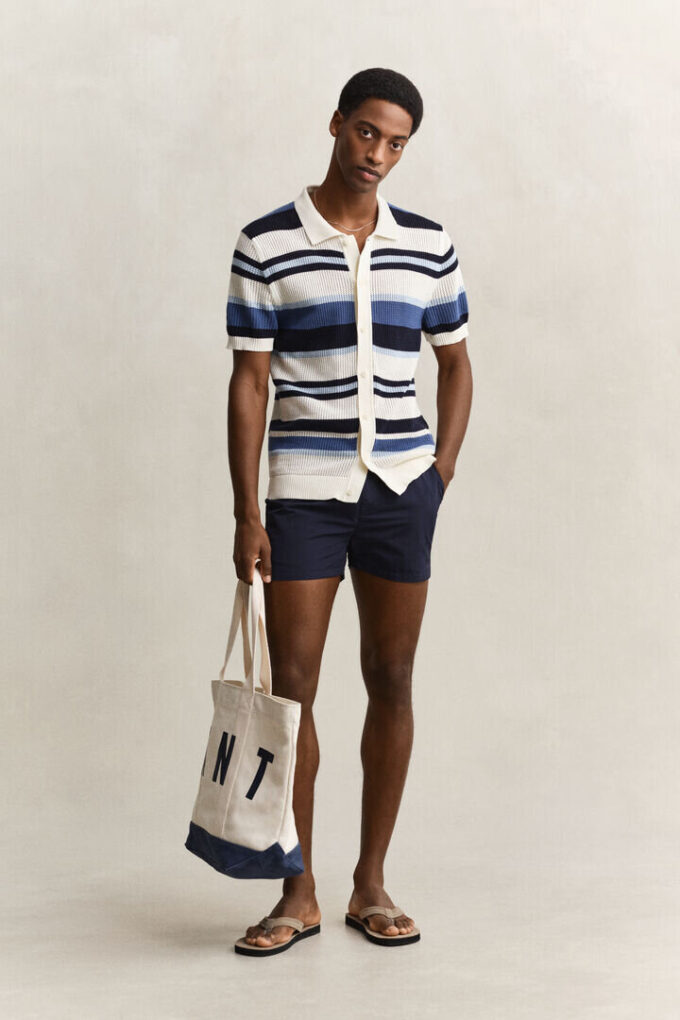 Striped Polo Sweater