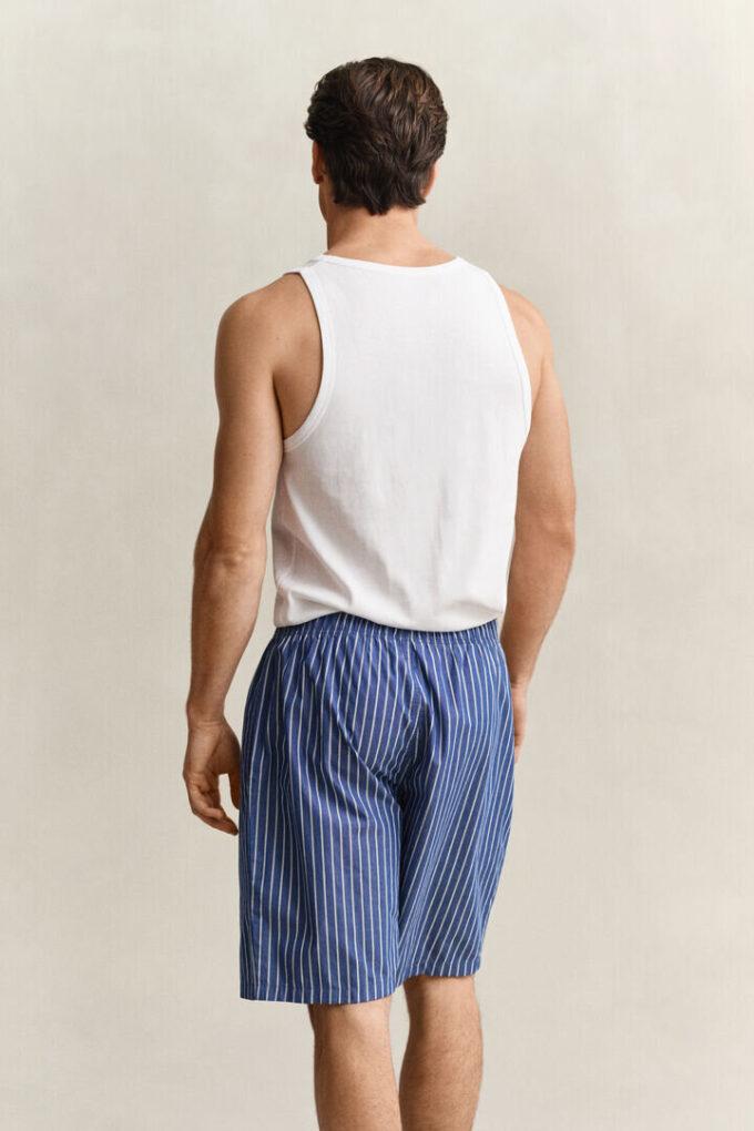 Striped Poplin Pajama Shorts