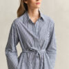 Striped Poplin Shirt Dress