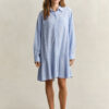 Striped Seersucker Shirt Dress