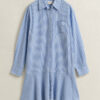 Striped Seersucker Shirt Dress
