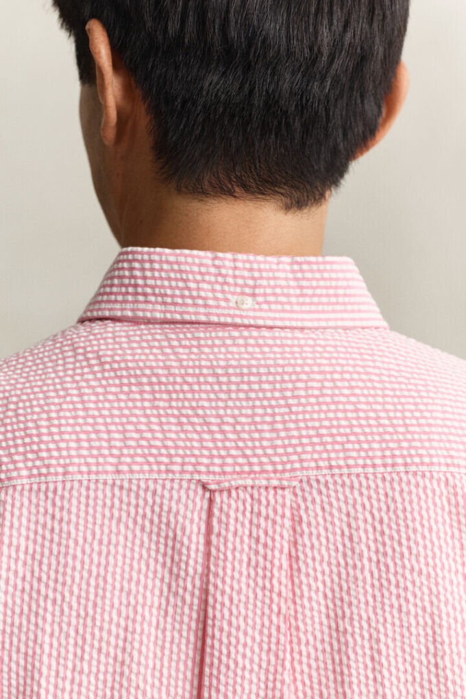 Striped Seersucker Short Sleeve Shirt